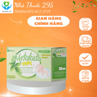 Khăn lau hạ sốt METAKIDS COOL, Khăn lau giảm sốt, ngừa co giật cho bé, hộp 25 miếng