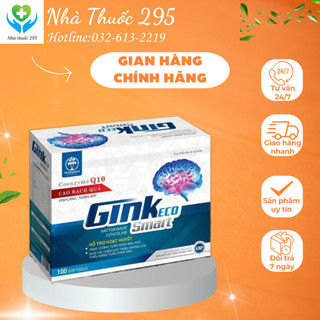 Viên uống hoạt huyết dưỡng não TW Hanopharco gink eco smart tăng cường trí nhớ hộp 100 viên