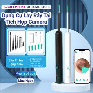 Dụng cụ lấy ráy tai Lokykin có gắn camera hình ảnh sắc nét an toàn dùng cho người lớn và trẻ con