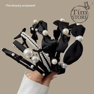 Băng đô cài tóc ngọc trai nhân tạo nhiều kiểu sang trọng TÍM STORE phụ kiện tóc hàn quốc dễ thương
