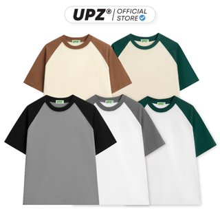 UPZ Áo Thun Raglan Cotton Trơn Cơ Bản Tay Ngắn Unisex Nam Nữ (5 Màu)
