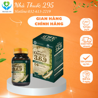 Viên diệp lục OMEGA 3-6-9 TW Hanopharco, Thực phẩm hỗ trợ mắt sáng, não tinh, tim khỏe, da đẹp hộp 50 viên