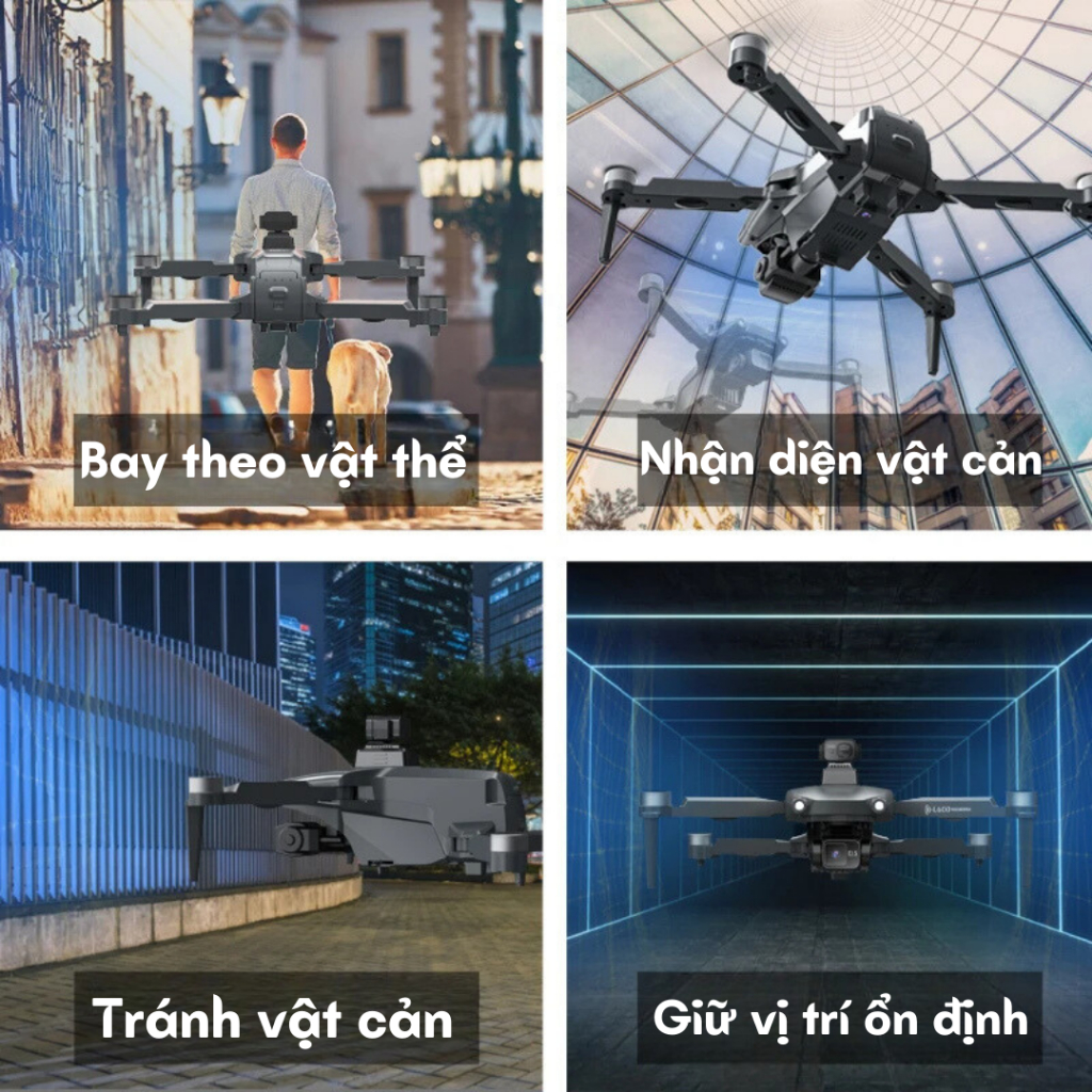 Playcam Mini L600 Pro Max Cảm Biến Tránh Vật Cản, Máy Bay Flycam 4k Camera Chống Rung, Bay Xa 3000m GPS Tự Động Quay Về | BigBuy360 - bigbuy360.vn