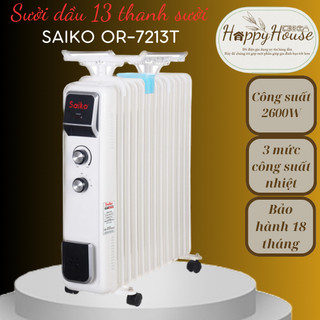 Máy sưởi dầu saiko or-5213t / or-7213t - 13 thanh sưởi, 2500w / 2600w