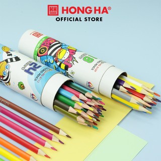 Bút chì màu Hồng Hà Oringa | 12/18/24 màu kèm gọt
