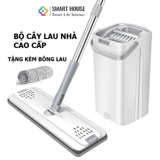 Cây Lau Nhà Tự Vắt Thông Minh MOPScratch, Chổi Lau Nhà 360 Độ Kèm Thùng 2 Ngăn Tách Nước Bẩn Cao Cấp