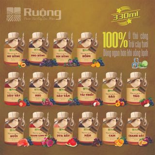 [RUỘNG] R330ml Nước Trái Cây Lên Men tự nhiên 20 hương vị - 100% trái cây tươi