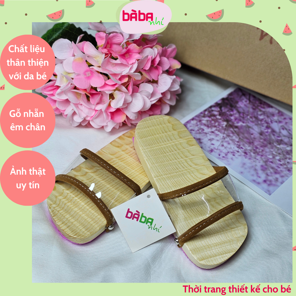Guốc gỗ quay trong cho bé trai bé gái LOAI 1