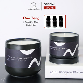 Nến Thơm Cao Cấp Sandalwood Patchouli - CLOU scent -  Size 120ml/240ml - Quà Tặng, Trang Trí, Thơm Phòng, Sáp Thơm