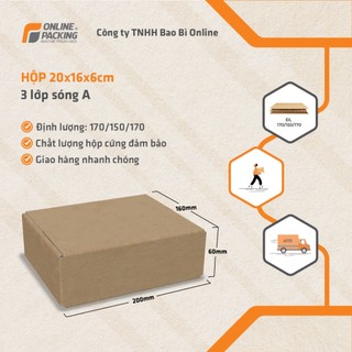 20x16x6 Combo 120 hộp carton đóng hàng