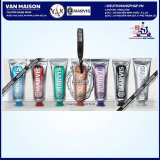 Kem đánh răng Marvis set mini 7 tuýp x 25ml làm trắng răng, thơm miệng