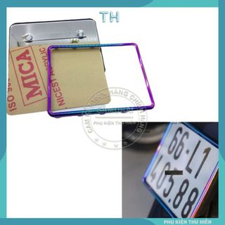 Khung Bảng số xe máy full khung viền, mica và pát gắn 7 màu