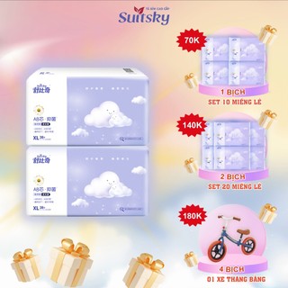 Tã quần suitsky size l44/xl38/xxl34 kháng khuẩn chất bông mềm mịn thấm hút thoáng khí siêu mềm siêu mỏng an toàn