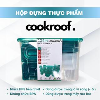 Hộp Đựng Thực Phẩm COOKROOF, Hộp Đựng Thực Phẩm 6 Size Chất Liệu Nhựa PP5 Dùng Được Cho Lò Vi Sóng ( Hộp Mỏng )