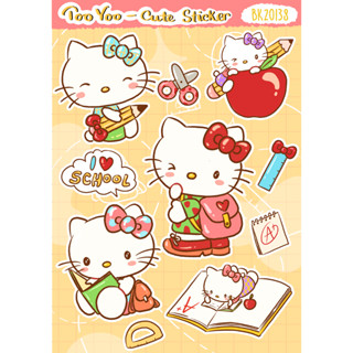 Tấm sticker Hello Kitty chủ đề Back To School dễ thương cute TooYoo BK20138