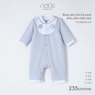 Set body yếm dài Nous xinh xắn, dễ thương - Chất liệu cao cấp Nu Premium (Size 0-12M)