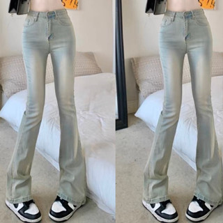 Quần Bò Nữ Ống Loe Xanh Bạc, Quần Jean Nữ Ống Loe Siêu Hothit KT43