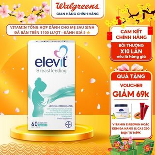 Vitamin tổng hợp cho mẹ sau sinh và cho con bú Elevit Breastfeeding Bayer Úc 60 viên