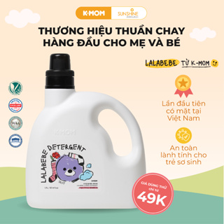 Nước giặt thuần chay Lalabebe K-mom Hàn Quốc chai 1700ml túi 1300ml