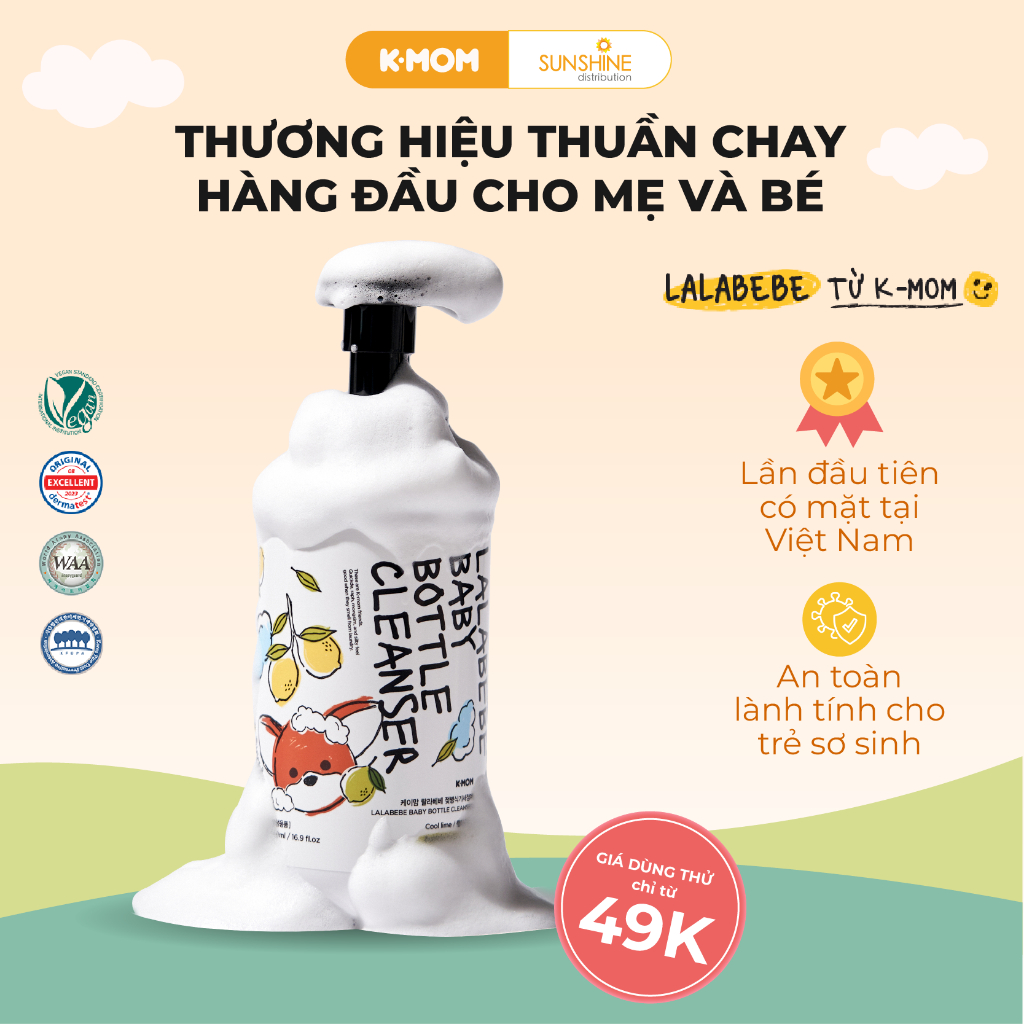 Nước rửa bình thuần chay Lalabebe K