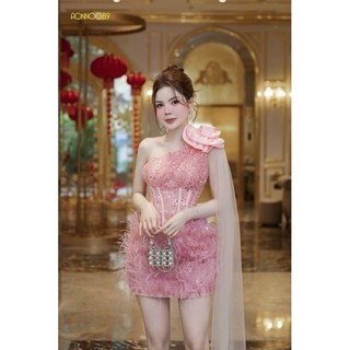 ĐẦM BODY LÔNG LỆCH VAI NƠ( được kiểm tra hàng)