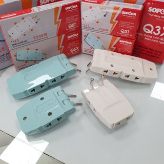 Ổ cắm chia điện chia 3 chia 5 đa năng siêu gọn Q3 Q5 SOPOKA