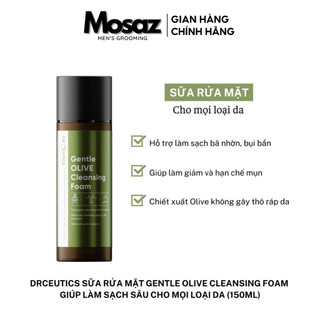 Sữa Rửa Mặt DRCEUTICS Gentle Olive Cleansing Foam Giúp Làm Sạch Sâu Cho Mọi Loại Da (150ml)