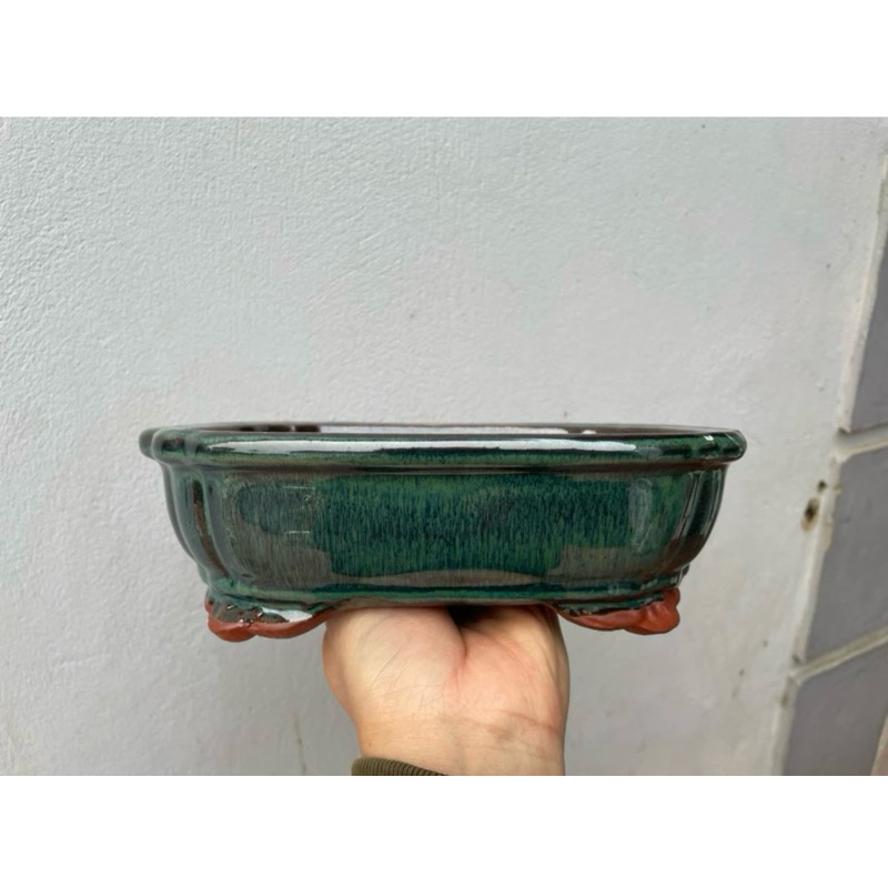 Chậu cây mini gốm bonssai mini bát tràng sen đá