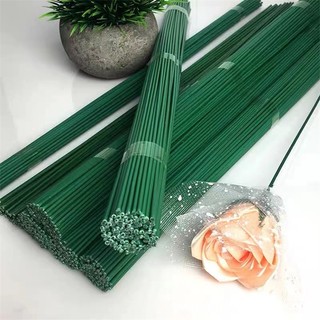 Phụ kiện làm hoa hồng, hoa lụa (dây kẽm nhựa, lá xanh, đài hoa, cuống)