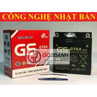 Bình GS GT6A Dream, Wave alpha nhỏ, Future đầu, Sirius xăng cơ, Jupiter xăng cơ, Taurus, Mio (12V-6Ah)