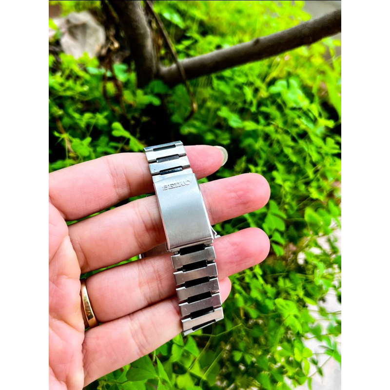 Đồng hồ nam Seiko Silver Wave mặt đen form tank