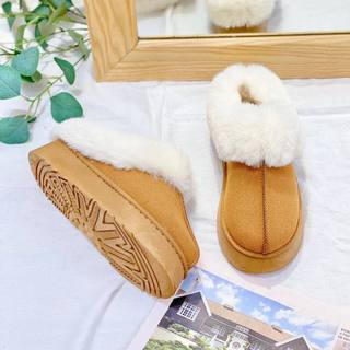GIÀY SỤC cổ lông nữ - T42 - Gobe - Màu NÂU
