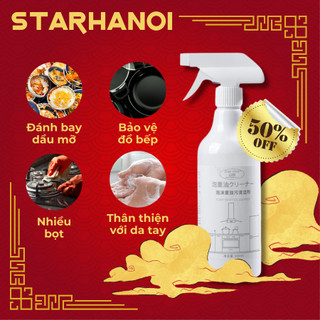 Chai Xịt Tẩy Dầu Mỡ Nhà Bếp Karumu Nhật Bản Bình xịt tẩy rửa hút mùi, bếp gas, bếp từ, đáy xoong, đáy chảo