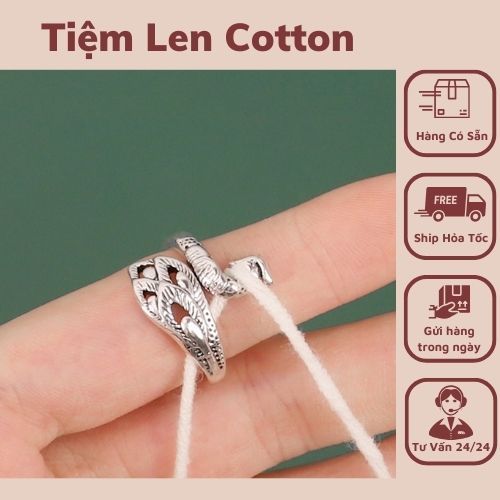 Nhẫn công đeo tay hỗ trợ móc len