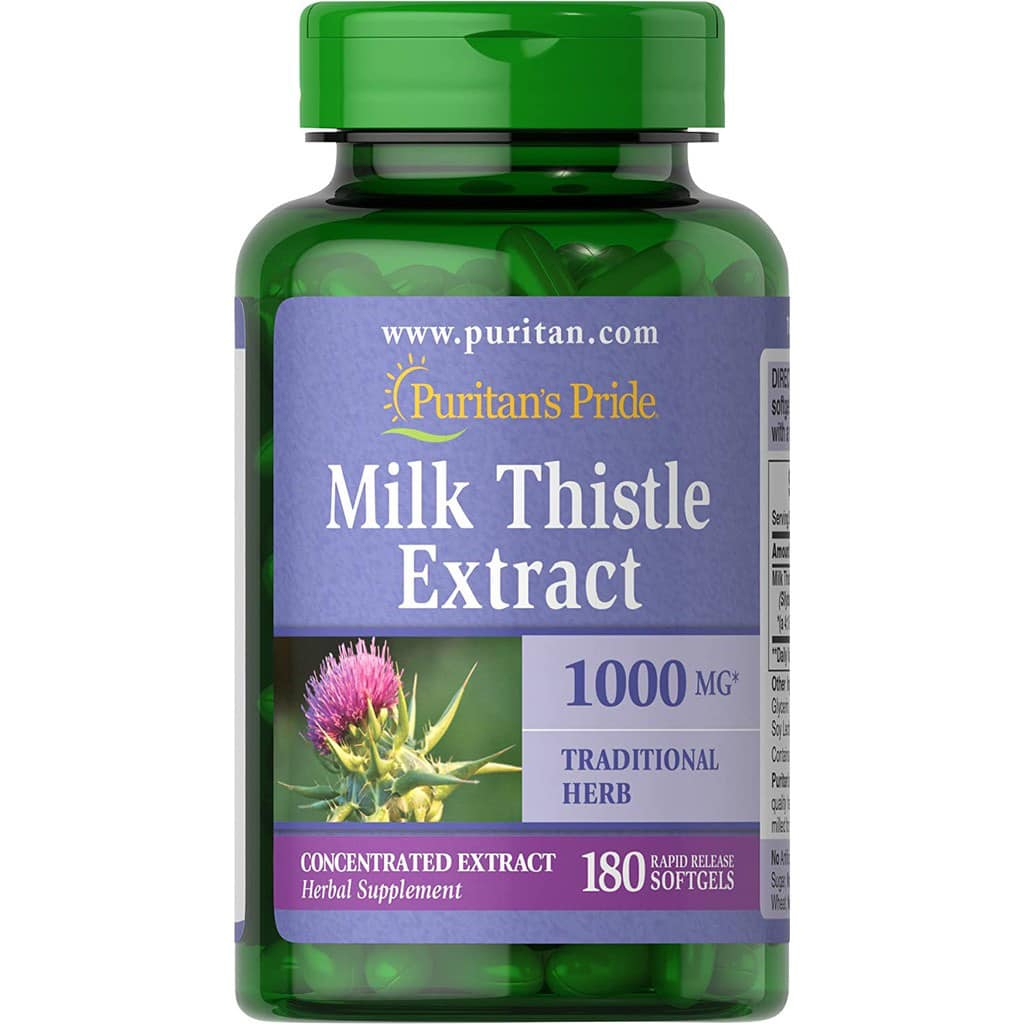 Thuốc bổ gan Milk Thistle Extract Puritan’s Pride 1000 mg 180 viên của Mỹ