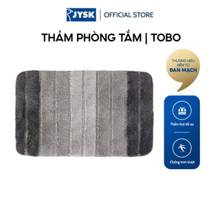 Thảm phòng tắm | JYSK Tobo | Polyester | sọc xám | nhiều kích thước