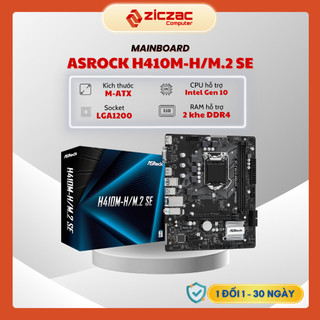 Mainboard asrock h410m-h/m.2 se sk 1200 2 khe ram ddr4 main h410 giá rẻ cho i3 10105f - chính hãng bảo hành 36 tháng