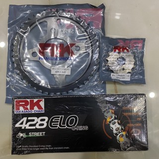Honda Winner 150 Bộ Nhông Dĩa Sên RK Phốt Cao Su O-Ring Chain Kit 428ELO Thông Số Zin Chính Hãng RK - Japan