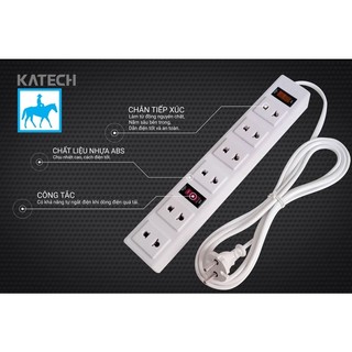 Ổ Cắm Điện Quang ĐQ 001A-01 6 Lỗ 2 Chấu 2M - Điện Quang ĐQ 001A-01 2Met