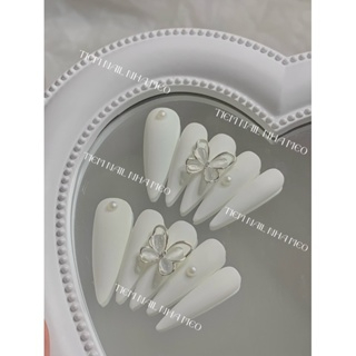 Móng giả Nail nhà Mèo C39 Bạch Hồ Điệp