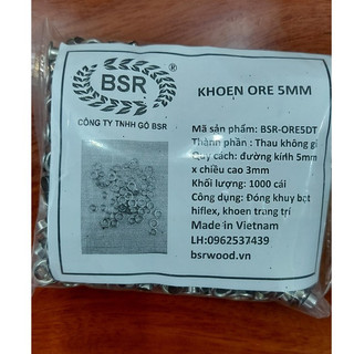 Khoen ore 5mm Khoen mắt cáo 5ly Bằng Thau không gỉ (mỏng) Màu bạc,vàng,đồng Khuy mắt cáo Chuyên bấm vải Phụ liệu may mặc