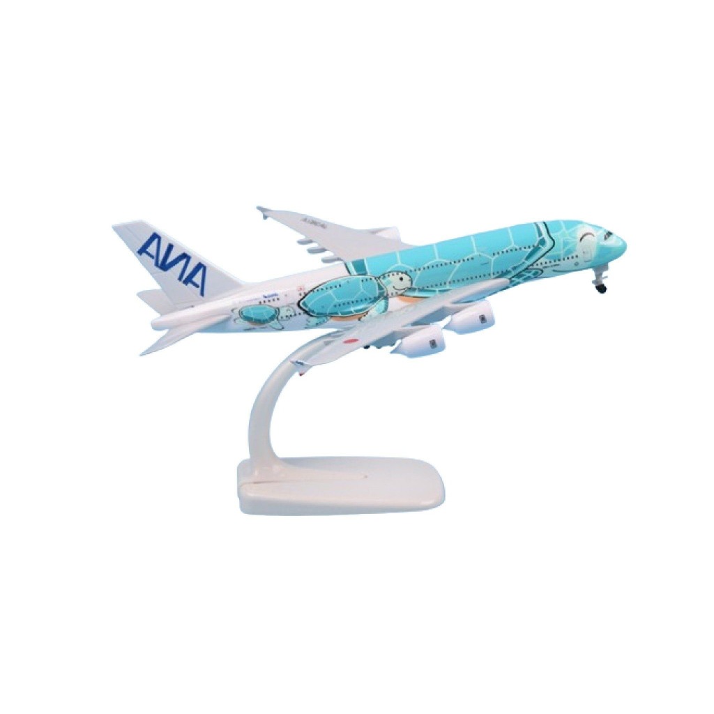 Mô hình máy bay Nhật Bản ANA Airlines Airbus A380 baby blue kích thước 20cm MB20087