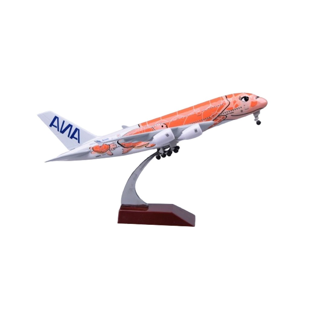 Mô hình máy bay Nhật Bản ANA Airlines Airbus A380 orange kích thước 20cm MB20088