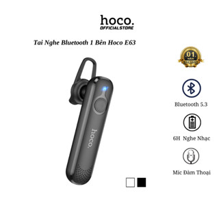 Tai nghe bluetooth Hoco E63, tai nghe 1 bên có mic đàm thoại chuyên dụng, 6h nghe nhạc - Chính hãng.