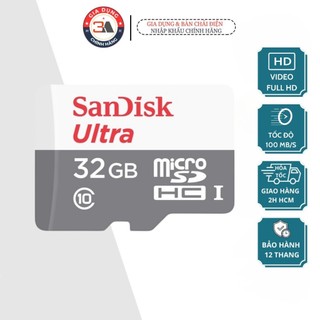 Thẻ nhớ microsdhc sandisk 32gb 100mb/s 533x ultra chính hãng