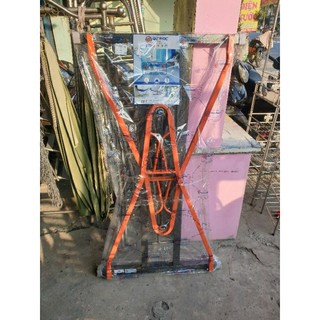 Khung võng sắt vuông phối đen cam
