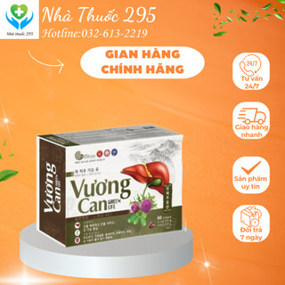 Giải độc gan Vương Can , Viên uống bổ gan, làm mát gan, tăng cường chức năng gan 2 lọ 60 viên