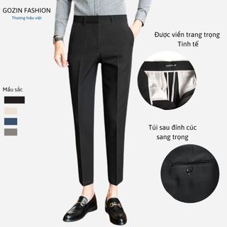 Quần tây nam cao cấp GOZIN FASHION chất vải vitex, dáng côn body chống nhăn JA31