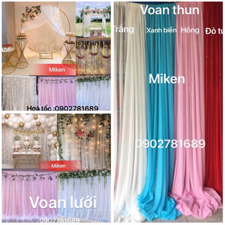Rèm voan lưới ( 1 lớp )làm background phông nền trang trí sinh nhật,party.. phụ kiện bóng sinh nhật