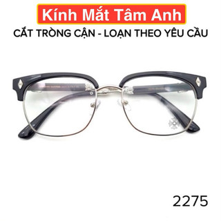 Gọng kính cận nam , nữ Chorme heart 2275 Gọng nửa viền kim loại -Nhận cắt kính theo yêu cầu